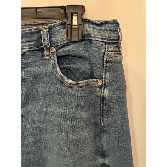 American Eagle Jeans Womens Size M Blue Super High-Waisted Baggy - Picture 5 of 8